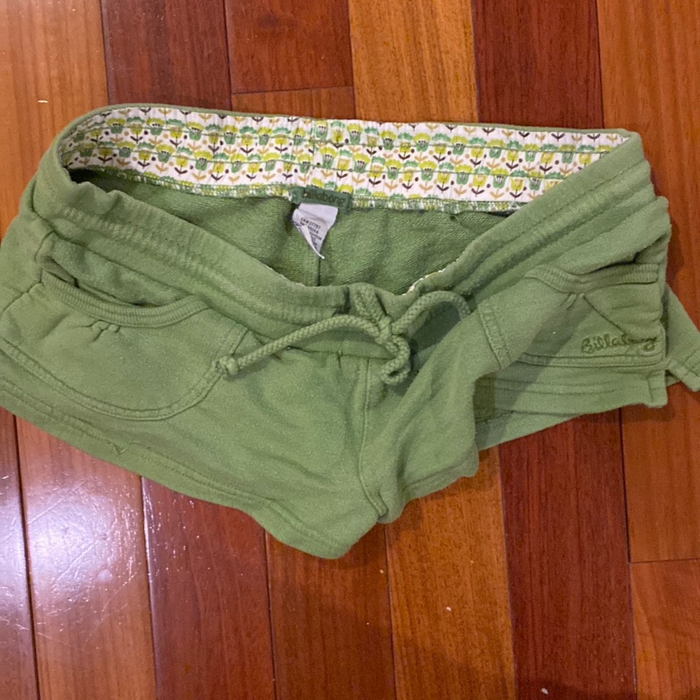 Green Billabong  Drawstring Shorts